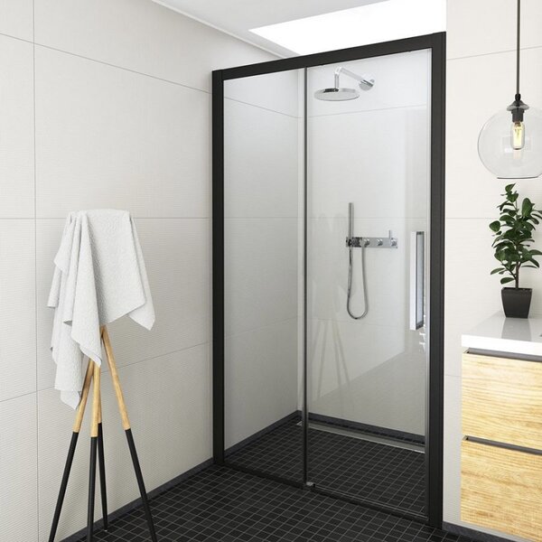 Roltechnik Exclusive line sprchové dvere ECD2L 1200 čierny elox/transparent