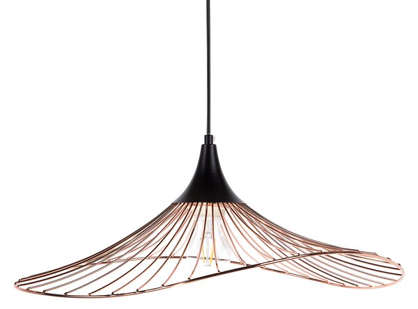 Závesná lampa na strop medená kovové drôtené tienidlo industriálny moderný štýl obývačka spálňa