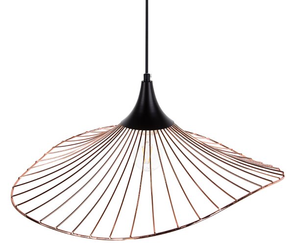 Závesná lampa na strop medená kovové drôtené tienidlo industriálny moderný štýl obývačka spálňa