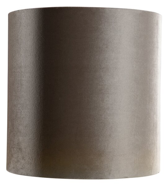 Zamatové tienidlo na lampu Taupe Cylinder 40/40/40