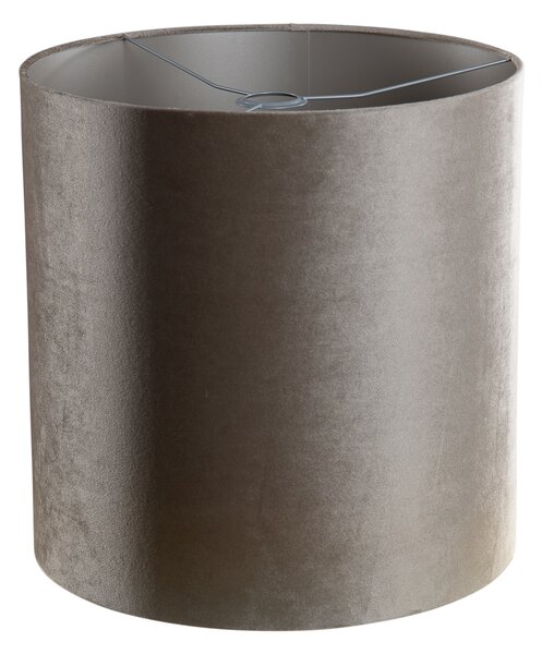 Zamatové tienidlo na lampu Taupe Cylinder 40/40/40