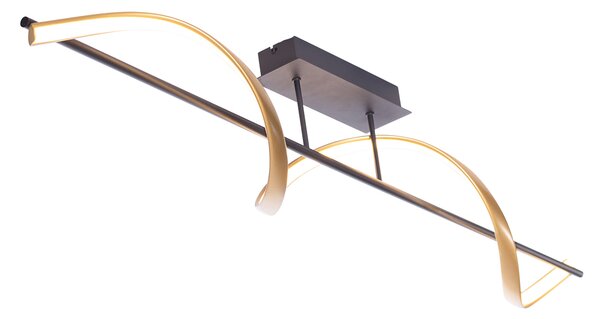 Inteligentné stropné svietidlo tmavošedá so zlatou vrátane LED stmievateľné v Kelvinoch - Marianne
