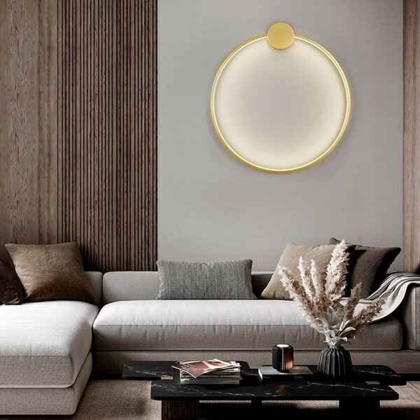 Toolight Toolight, LED nástenné svietidlo 30cm 13W APP1384-CW, zlatá lesklá, OSW-00938