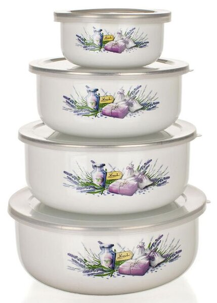 Smaltované misky s viečkami Lavender, BANQUET