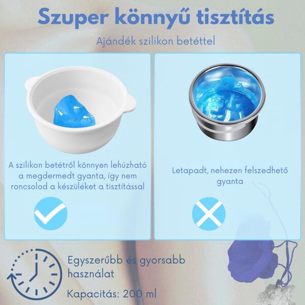 Mini ohrievač živice a kompletná sada živice - svetlomodrá