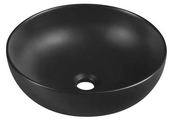 Rondane AR435B keramické umývadlo, priemer 40x13,5 cm, na dosku, čierne matné