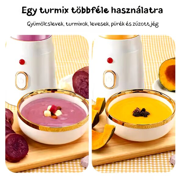 Prenosný, multifunkčný, bezdrôtový mini mixér s prenosnými pohármi - 450 ml - biely