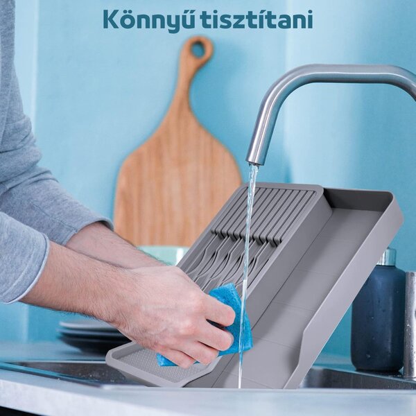 Držiak a organizér na nože - sivý