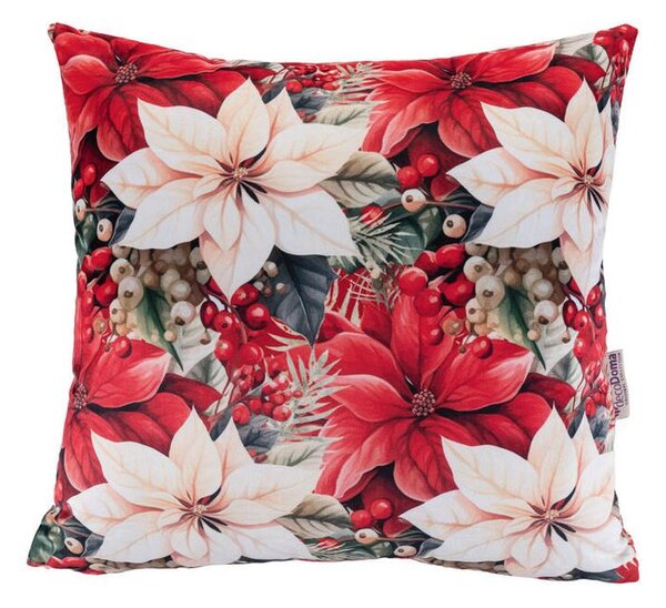 Sada 3 ks obliečok na vankúšiky RED POINSETTIA 45 x 45 cm