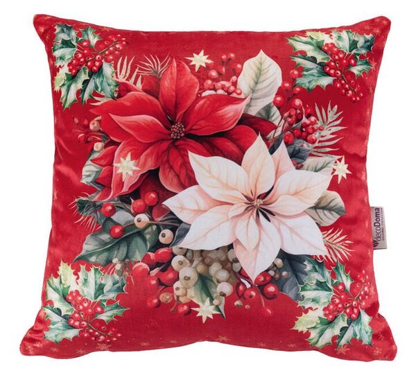 Sada 3 ks obliečok na vankúšiky RED POINSETTIA 45 x 45 cm