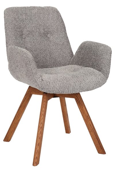 Dizajnová otočná stolička Yanisin sivá
