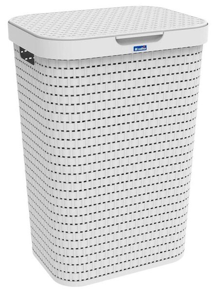 Kôš na špinavú bielizeň COUNTRY biely, 55 l