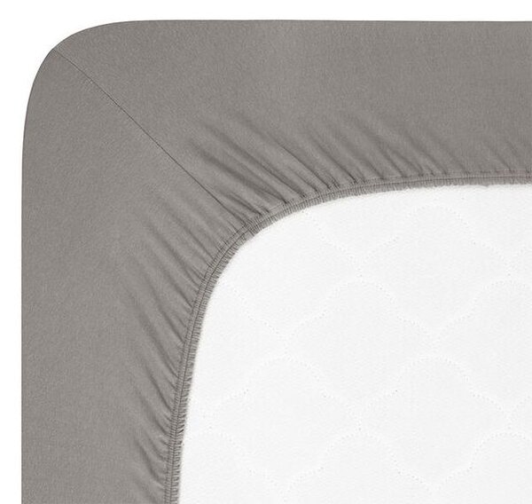 Napínacia plachta na posteľ jersey s elastanom antracitová 90 x 200 cm
