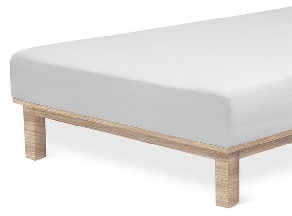 Napínacia plachta na posteľ jersey s elastanom šedá 90 x 200 cm