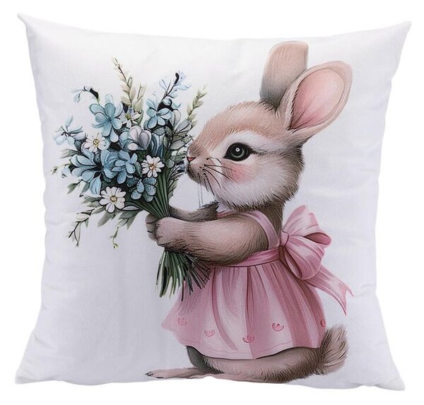 Sada 2 ks obliečok na vankúšiky ROZTOMILÉ ZAJÍČKY 40 x 40 cm