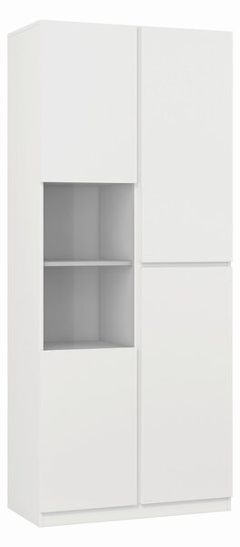 VITRÍNA, biela, 79,4/187,5/40 cm MID.YOU - Sklenené vitríny, Online Only