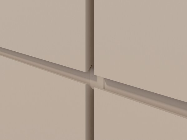 VITRÍNA, taupe, 79,4/187,5/40 cm MID.YOU - Sklenené vitríny, Online Only
