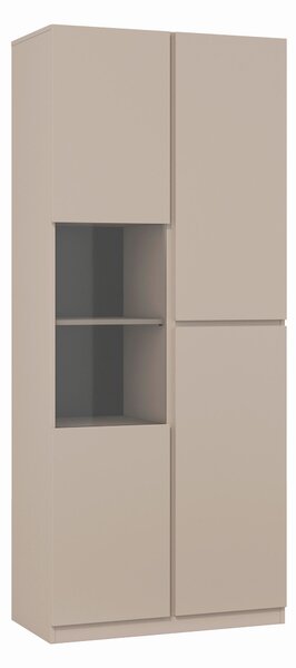 VITRÍNA, taupe, 79,4/187,5/40 cm MID.YOU - Sklenené vitríny, Online Only