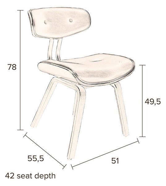 Čierna stolička Dutchbone Blackwood