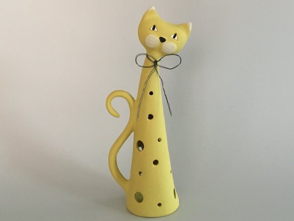 Kočka na svíčku velká hrušková Keramika Andreas