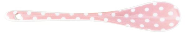 Isabelle Rose Porcelánová lyžička s bodkami 14 cm - ružová