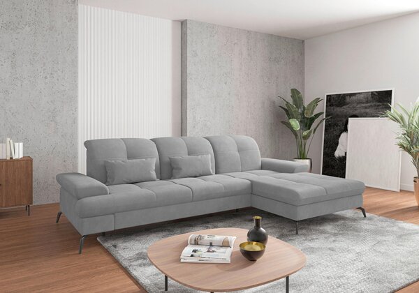ROHOVÁ SEDAČKA, textil, sivá Sit & More - Sedačky, Online Only