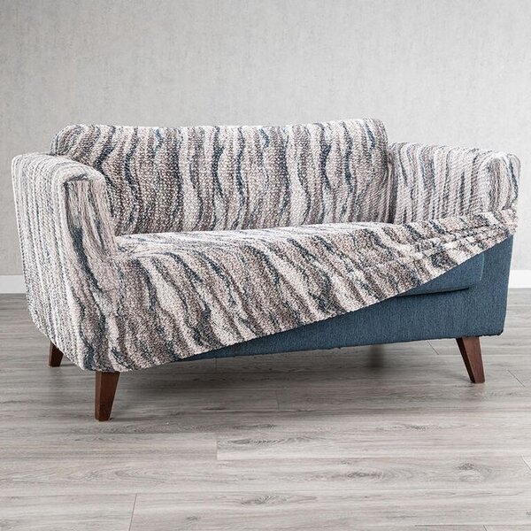 Bielastické poťahy OCEANO NOVÉ šedo-modré relaxačné kreslo (š. 70 - 90 cm)