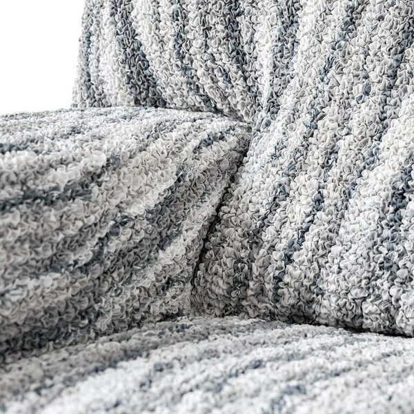 Bielastické poťahy OCEANO NOVÉ šedo-modré relaxačné kreslo (š. 70 - 90 cm)