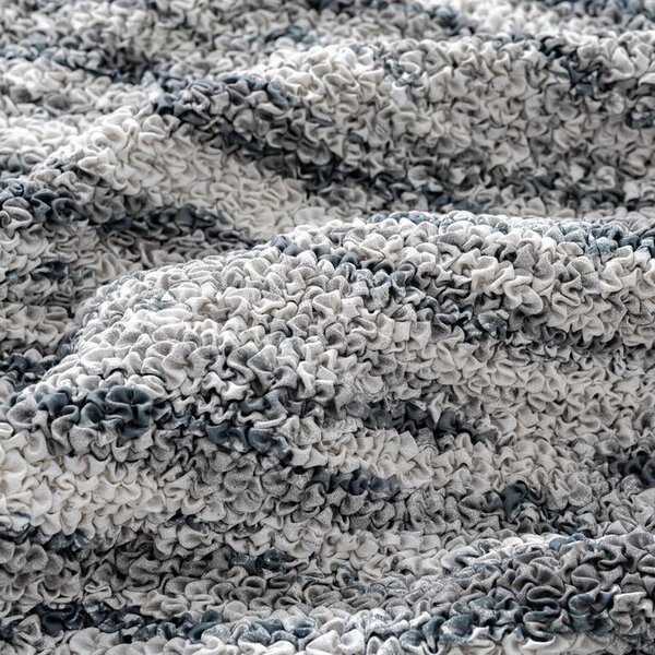 Bielastické poťahy OCEANO NOVÉ šedo-modré relaxačné kreslo (š. 70 - 90 cm)