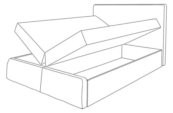 Čalúnená boxspring posteľ DEAN - krémová Rozmer: 180x200