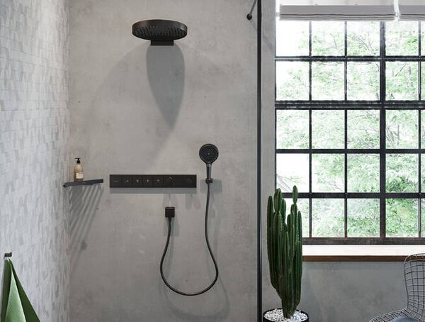 Hansgrohe Rainfinity - Ručná sprcha 130 3jet, kartáčovaný čierny chróm 26864340