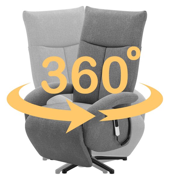 RELAXAČNÉ KRESLO, textil, sivá Sit & More - Online Only obývacie izby, Online Only