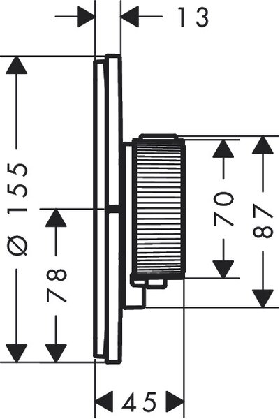 Axor ShowerSelect ID - Termostatická batéria pod omietku pre 2 spotrebiče, chróm 36750000