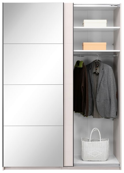 SKRIŇA S POSUVNÝMI DVERAMI, kašmírová, 150/210/62 cm P & B - Skrine, Online Only