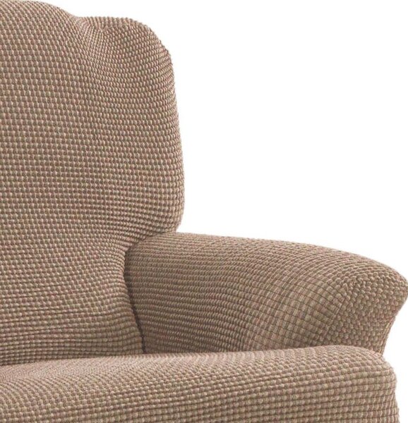 Super strečové poťahy NIAGARA oriešková sedačka s otomanom vpravo (š. 200 - 300 cm)