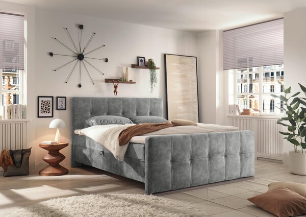 AMERICKÁ POSTEĽ, 160/200 cm, sivá MID.YOU - Online Only spálne, Online Only
