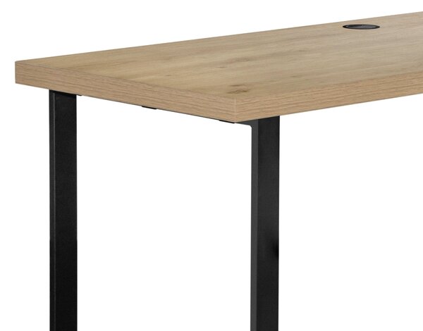 ROHOVÝ PÍSACÍ STÔL, čierna, farba duba, 150/120/75 cm Carryhome - Kancelárske stoly
