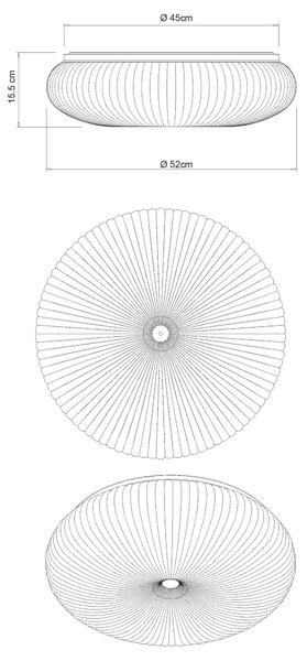 STROPNÉ SVIETIDLO, 52/15.5 cm Collett's Monde - Online Only bytové doplnky, Online Only