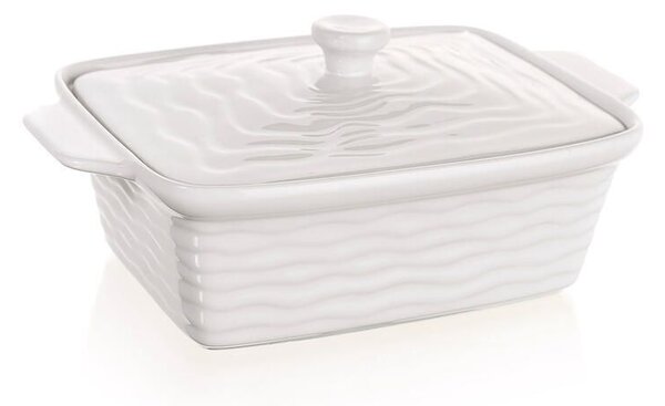 Forma zapekacia obdĺžniková s vekom CULINARIA White 28 x 18 cm