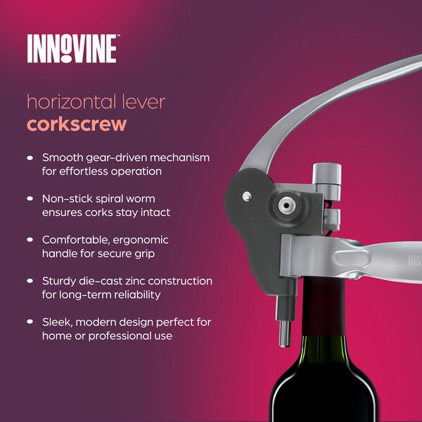 Innovine Horizontálna páková vývrtka na víno