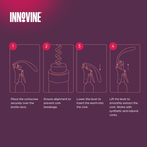 Innovine Vertikálna páková vývrtka na víno