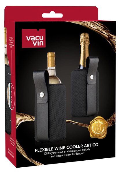 Chladiaci návlek na sekt Arctica Vacu Vin - čierny