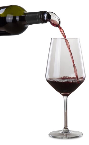 Návlek na víno Vacu Vin - crystal/čierna, 2 ks
