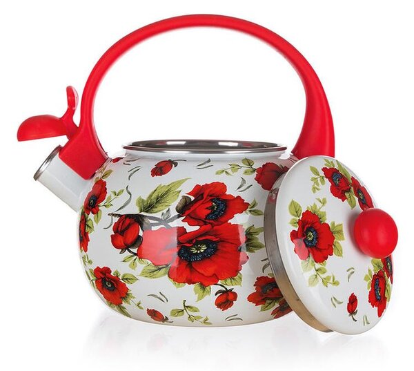 Smaltovaná pískacia kanvica POPPY 2,2 l