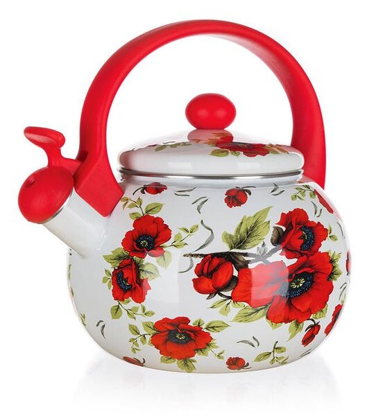 Smaltovaná pískacia kanvica POPPY 2,2 l