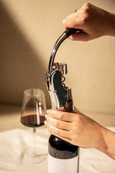Páková vývrtka Vacu Vin Vertical - čierna
