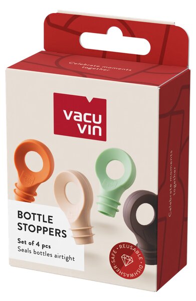 Súprava zátok na fľaše Vacu Vin Loop - 4 farby