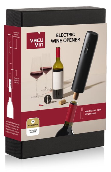 Elektrický otvárač na víno Vacu Vin - USB, vrátane Li-ion batérie