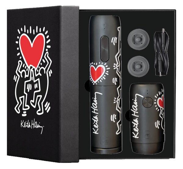 Elektrická súprava na víno Keith Haring Vacu Vin - USB, vrátane Li-ion batérie