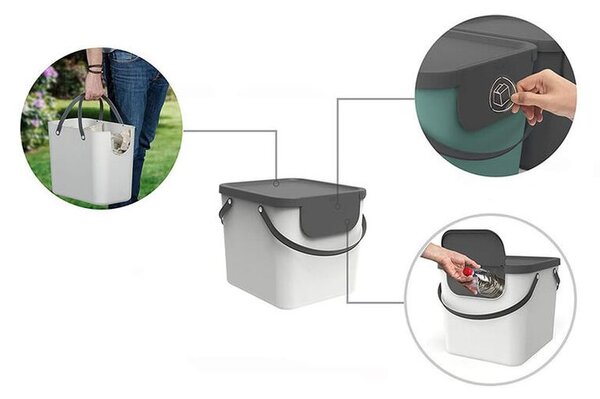 Kôš na triedený odpad ALBULA cappuccino 40 l
